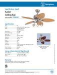 Westinghouse 44-Inch Specification Sheet