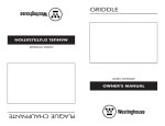 Westinghouse WST3006ZE User's Manual