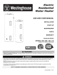 Westinghouse WER080C2X045 Installation Manual