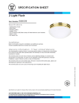 Westinghouse Two-Light Indoor Flush-Mount Ceiling Fixture 6660900 Specification Sheet