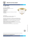 Westinghouse Two-Light Indoor Flush-Mount Ceiling Fixture 6628200 Specification Sheet