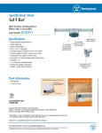 Westinghouse Saf-T-Bar, Can be used with Engineered Trusses with 1-1/2 Inch Deep Box 0152511 Specification Sheet