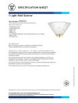 Westinghouse One-Light Indoor Wall Sconce 6666200 Specification Sheet