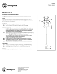 Westinghouse One-Light Indoor Mini Pendant 7028600 Instruction Manual