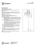 Westinghouse One-Light Indoor Mini Pendant 7028400 Instruction Manual