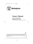 Westinghouse One-Light Indoor Flush-Mount Ceiling Fixture 6757200 Instruction Manual