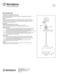 Westinghouse One-Light Adjustable Mini Pendant 6102700 Instruction Manual