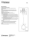 Westinghouse One-Light Adjustable Mini Pendant 6000400 Instruction Manual