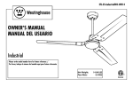 Westinghouse 56-Inch Instruction Manual