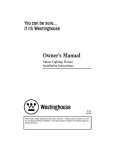 Westinghouse Indoor Furnishings 62204 User's Manual