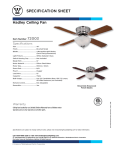 Westinghouse 42-Inch Specification Sheet