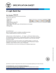 Westinghouse Four-Light Indoor Bath Bar 6641100 Specification Sheet