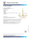 Westinghouse Five-Light Indoor Chandelier 6609800 Specification Sheet