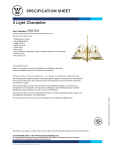 Westinghouse Five-Light Indoor Chandelier 6605400 Specification Sheet