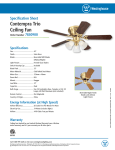 Westinghouse 42-Inch Specification Sheet