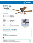 Westinghouse 52-Inch Specification Sheet