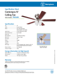 Westinghouse 52-Inch Specification Sheet