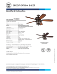 Westinghouse 52-Inch Specification Sheet