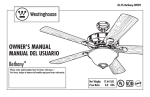 Westinghouse 52-Inch Instruction Manual