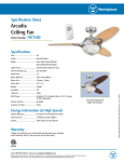 Westinghouse 46-Inch Specification Sheet