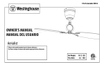 Westinghouse 52-Inch Instruction Manual