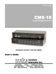 Western Telematic Switch CMS-16 User's Manual