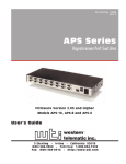 Western Telematic APS-8 User's Manual