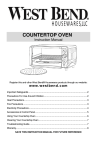 West Bend 74766 User's Manual