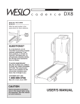 Weslo WLTL46090 User's Manual