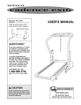 Weslo WLTL39201 User's Manual