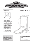 Weslo WLTL39112 User's Manual