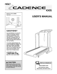 Weslo WLTL39092 User's Manual