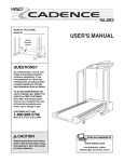 Weslo WLTL33090 User's Manual