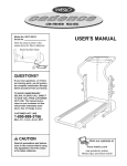 Weslo WLTL29014 User's Manual