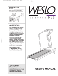 Weslo WLTL21280 User's Manual