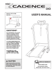 Weslo WLTL11093 User's Manual