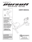 Weslo WLEX14910 User's Manual