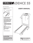 Weslo WETL11140 User's Manual