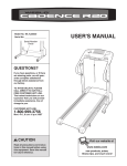 Weslo R20 User's Manual