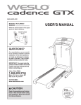 Weslo GTX WLTL29508.0 User's Manual