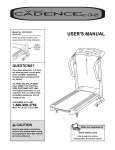 Weslo Cadence C32 User's Manual