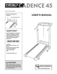 Weslo WETL0514.0 User's Manual