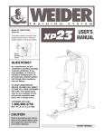 Weider XP23 User's Manual