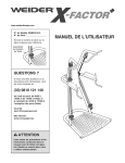 Weider WEBE2910 User's Manual