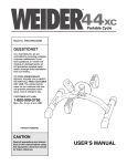 Weider 44XC User's Manual