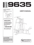 Weider WESY9635C User's Manual