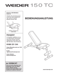 Weider WEEVBE5909 User's Manual