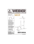 Weider T28 User's Manual
