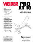 Weider Pro XT 10 User's Manual