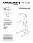 Weider WEEVBE1495 User's Manual